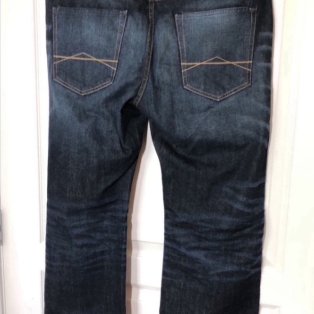 New Aeropostale Blue Jeans Relaxed Fit Cotton Dark Wash Denim Pants Dress School - Picture 9 of 14